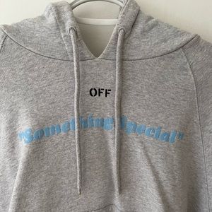 Off-White “Something Special” Cropped Hoodie